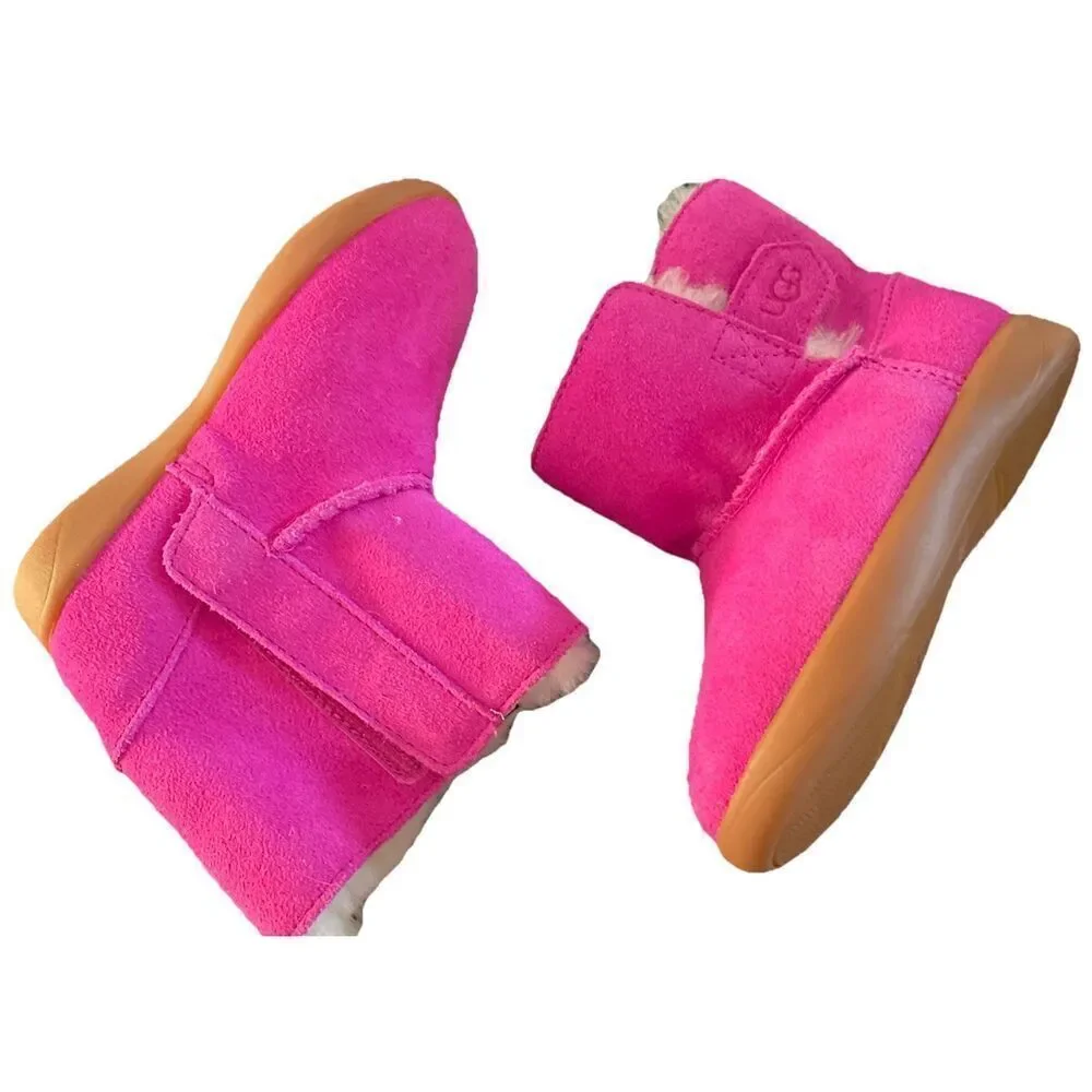 UGG INFANT KEELAN PINK AZALEA SIZE 6 MONTH  BOOTS AUTHENTIC NEW